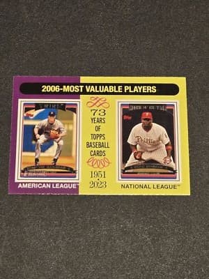 2024 Topps Heritage #203 2006 MVPs (Justin Morneau / Ryan Howard) MVP - Image 1