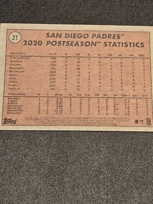 2021 Topps Heritage #21 2020 NL Postseason: Tatis' 2 HRs Secure Win - Thumbnail 2