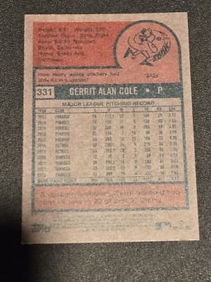 2024 Topps Heritage #331 Gerrit Cole - Thumbnail 2