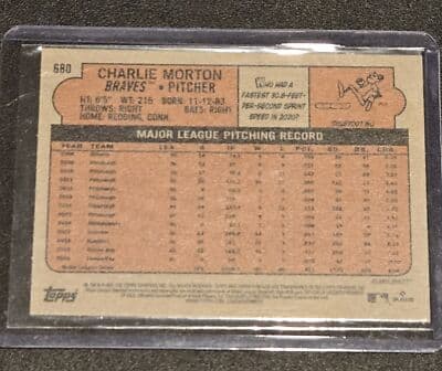 2021 Topps Heritage #680 Charlie Morton Chrome Purple Refractor - Thumbnail 2