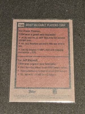 2024 Topps Heritage #198 1994 MVPs (Frank Thomas / Jeff Bagwell) MVP - Thumbnail 2
