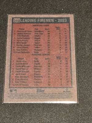 2024 Topps Heritage #313 Leading Firemen - 2023 (Emmanuel Clase/David Bednar - Thumbnail 2