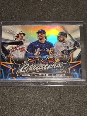 2023 Topps Chrome SC-6 Riley Greene/Bobby Witt Jr/Adley Rutschman Star Clusters - Image 1