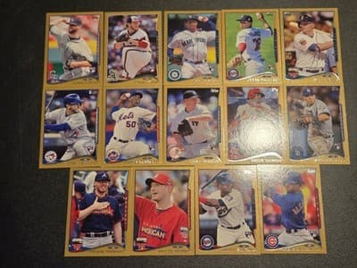 Topps 2014 Rookie Card Lot 14 Gold Parallel #/2014 Freeman Scherzer Polanco - Image 1