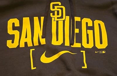 Nike San Diego Padres Sweatshirt Mens Size Medium Brown - Thumbnail 3