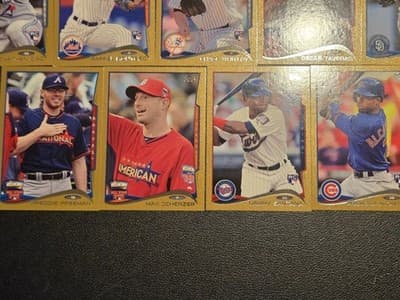 Topps 2014 Rookie Card Lot 14 Gold Parallel #/2014 Freeman Scherzer Polanco - Thumbnail 4