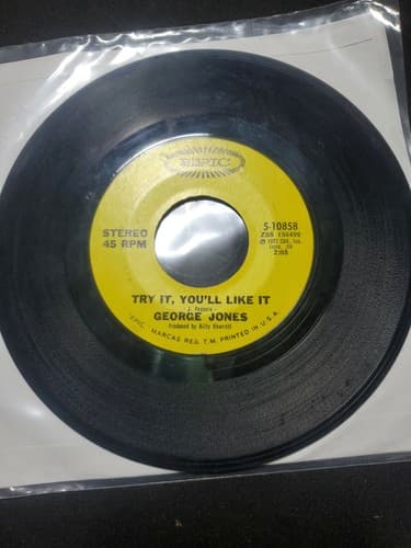 George Jones Vinyl Record 7' 45rpm - Image 1