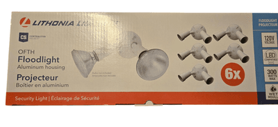 Lithonia Lighting Floodlight 6-Pack OFTH Aluminum Housing Security Light 120V - Thumbnail 2