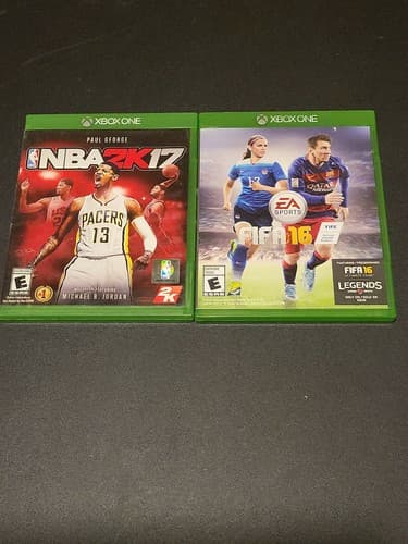 Nba 2k17 And Fifa 16 Video Games Lot of 2 Xbox One - Image 1