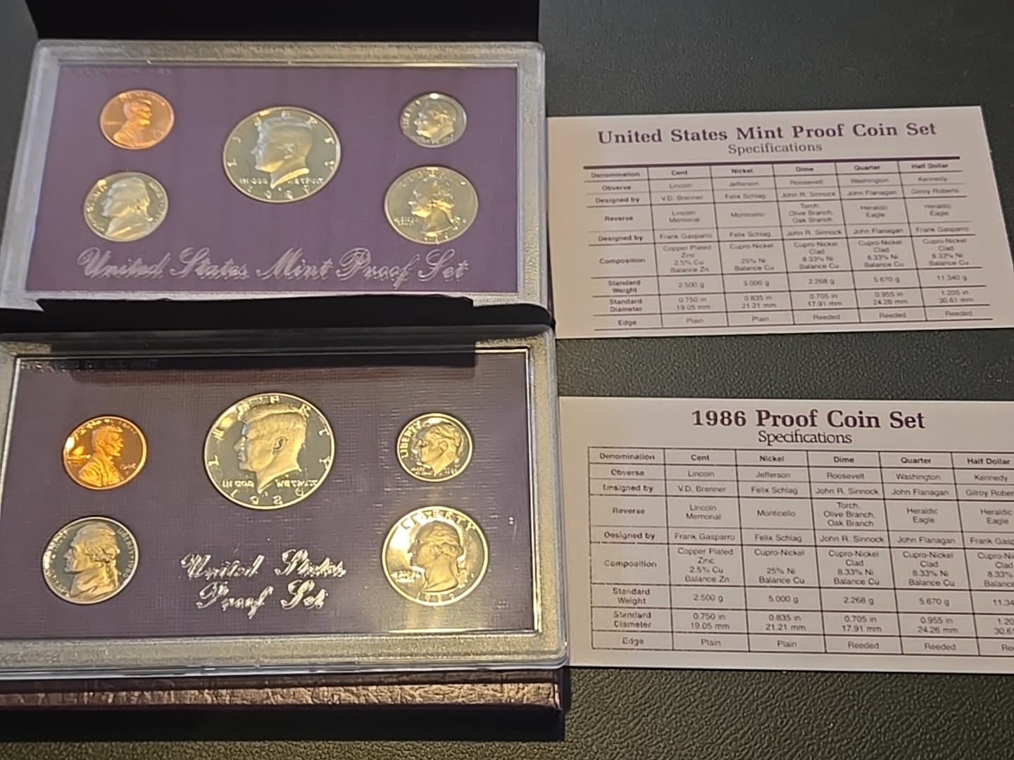 USA Mint Proof Set Lot Of 2 1989 and 1986 - Thumbnail 2