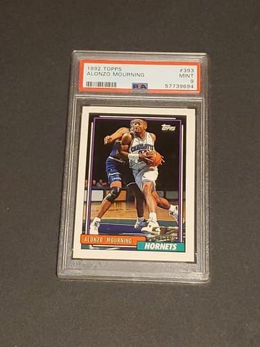 Topps 1992 Alonzo Mourning PSA Graded With A 9 - Image 1