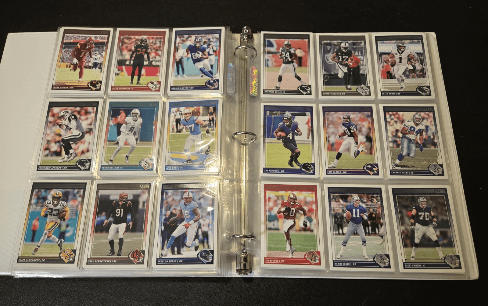 2024 Score Football Binder Lot 250+ Cards Stars Legends Base 1" Album - Thumbnail 12