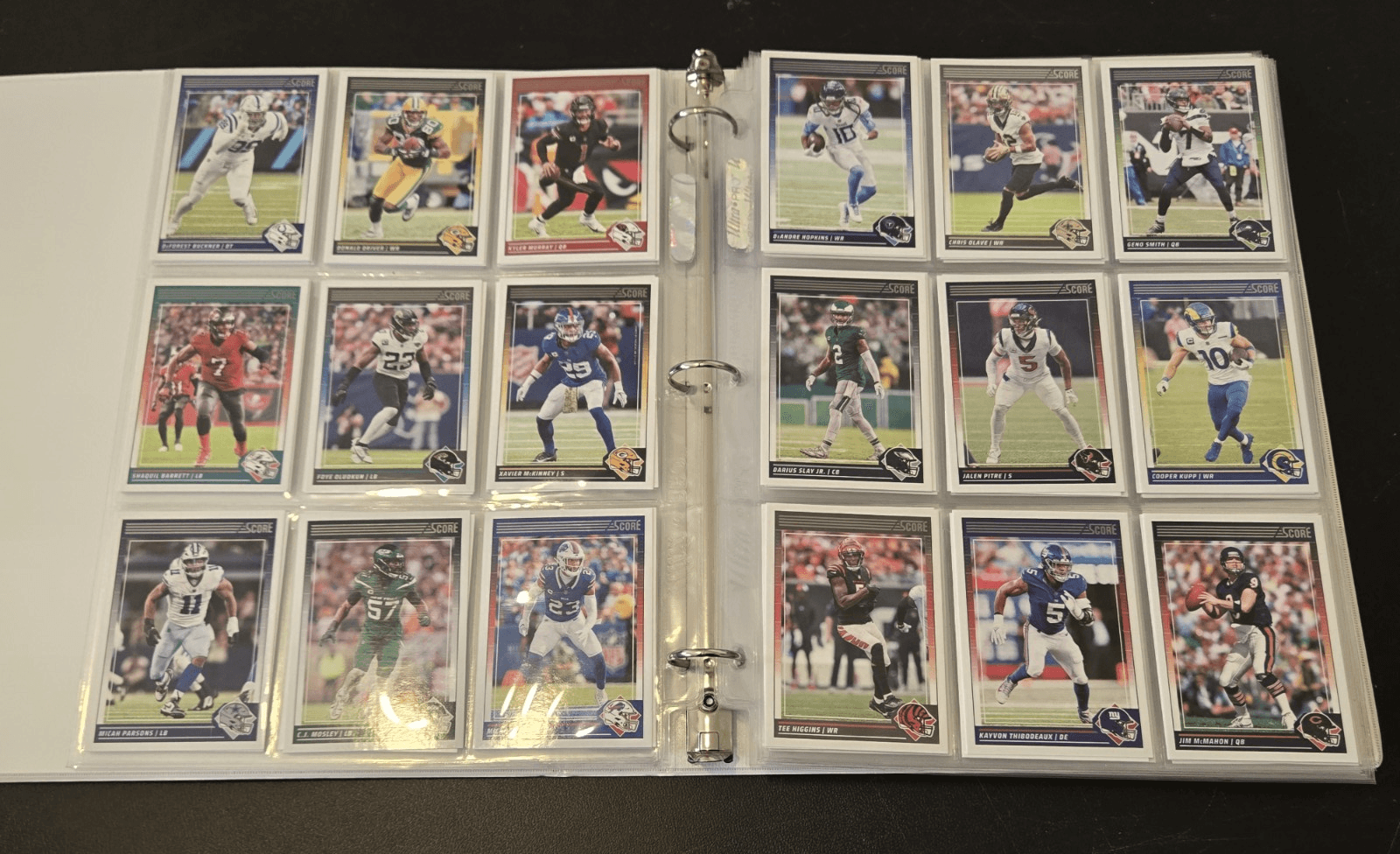 2024 Score Football Binder Lot 250+ Cards Stars Legends Base 1" Album - Thumbnail 4