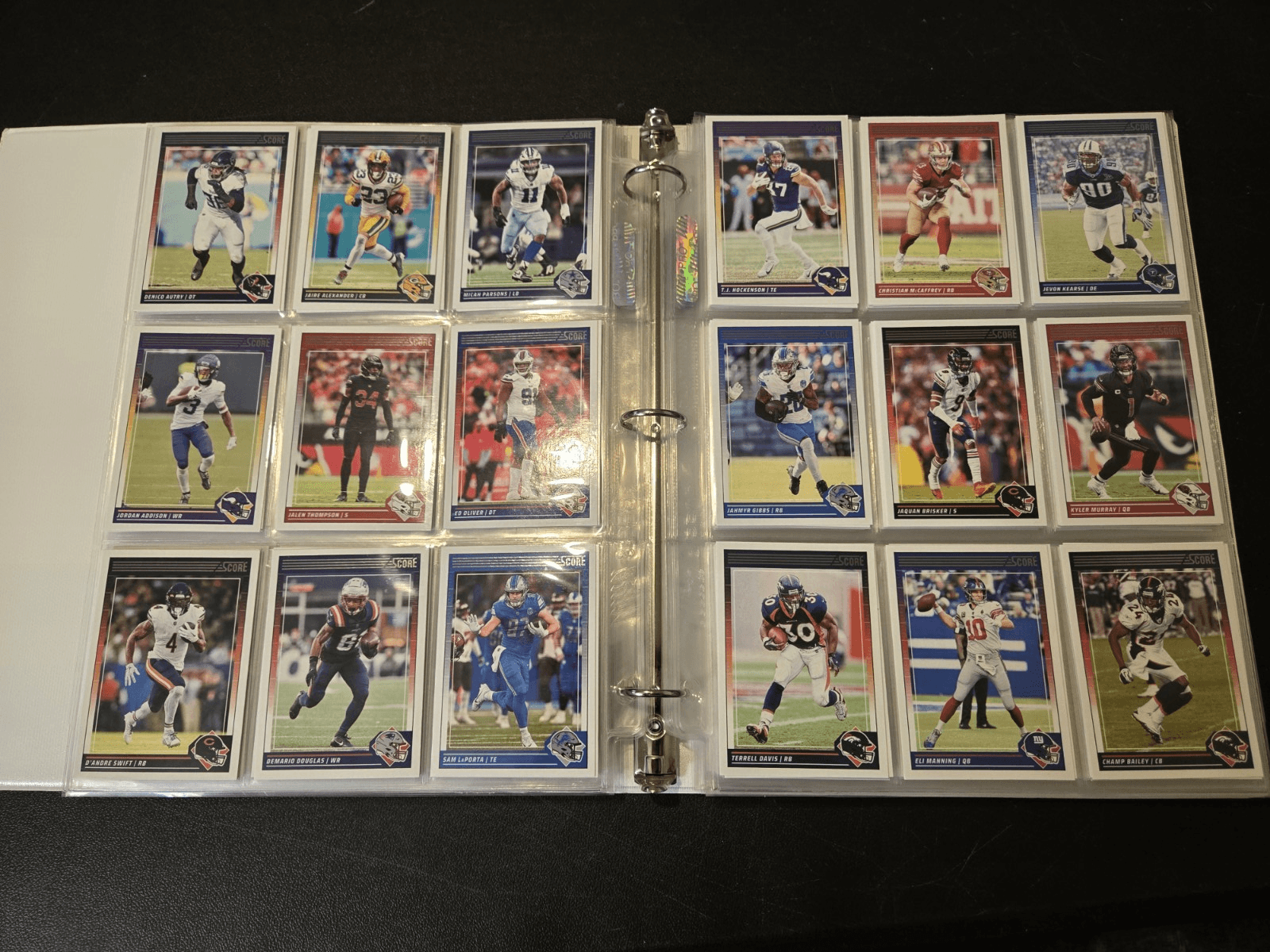 2024 Score Football Binder Lot 250+ Cards Stars Legends Base 1" Album - Thumbnail 8