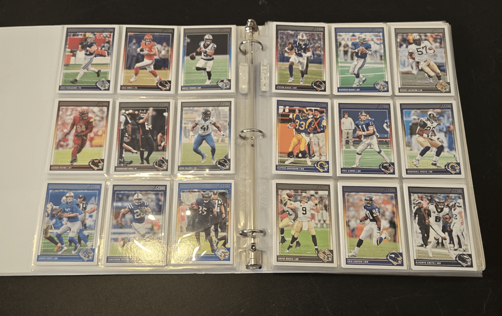 2024 Score Football Binder Lot 250+ Cards Stars Legends Base 1" Album - Thumbnail 7