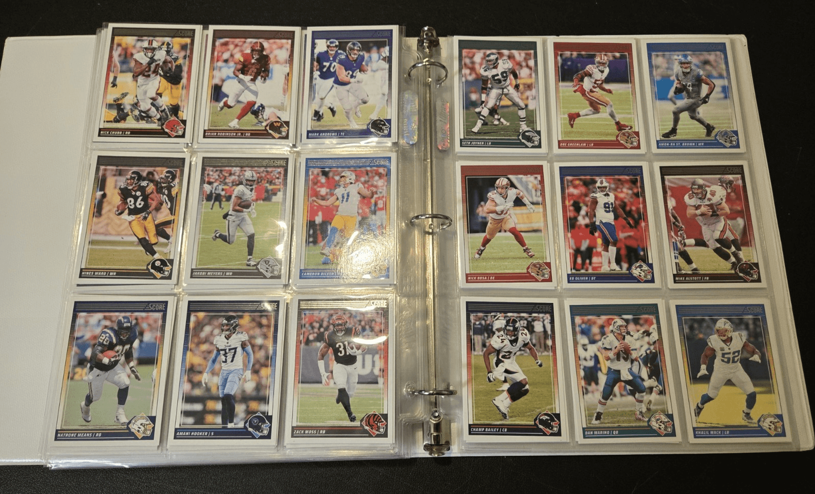 2024 Score Football Binder Lot 250+ Cards Stars Legends Base 1" Album - Thumbnail 13