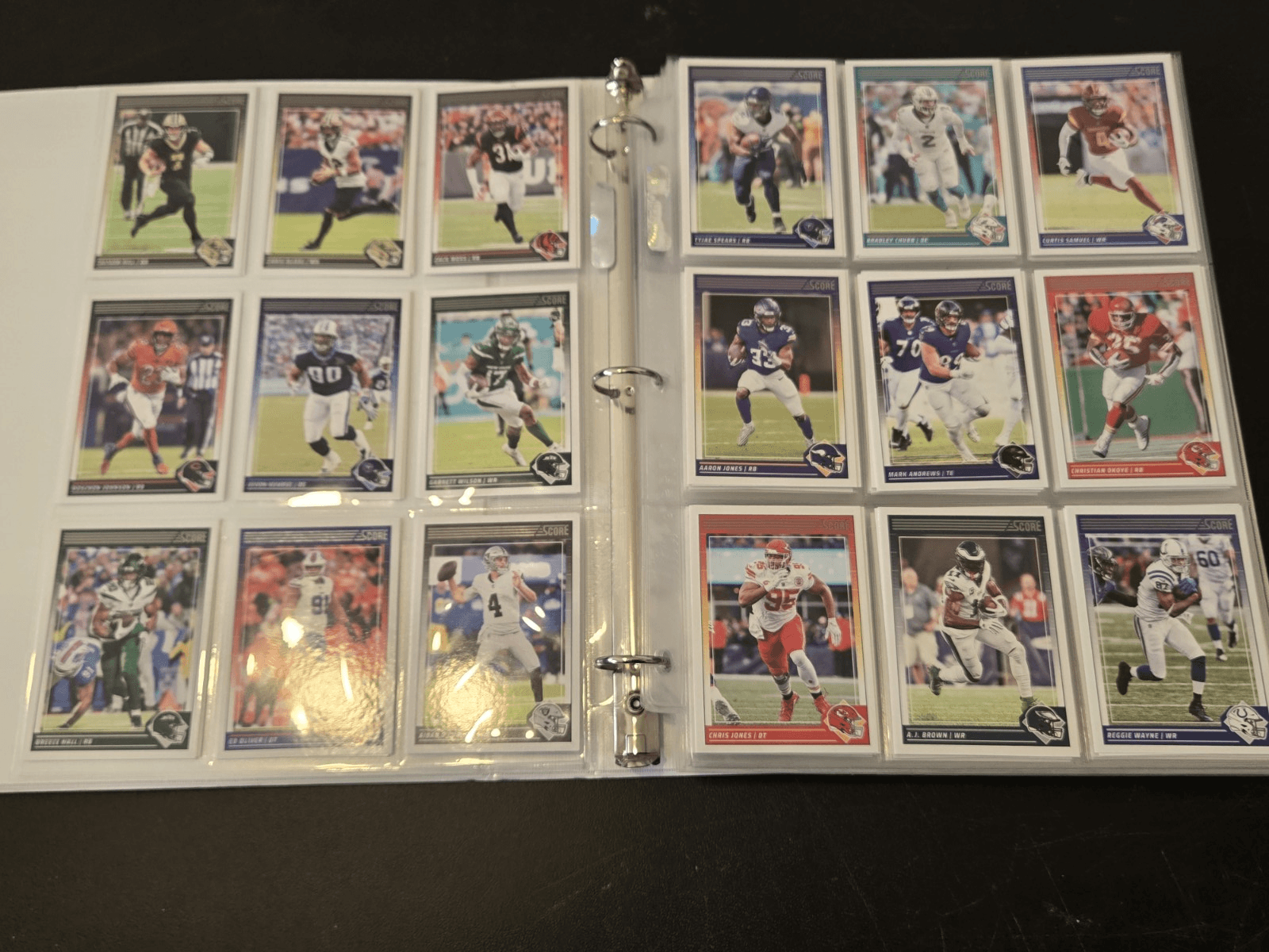 2024 Score Football Binder Lot 250+ Cards Stars Legends Base 1" Album - Thumbnail 2
