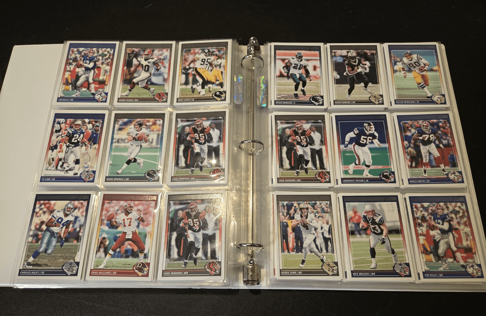 2024 Score Football Binder Lot 250+ Cards Stars Legends Base 1" Album - Thumbnail 11