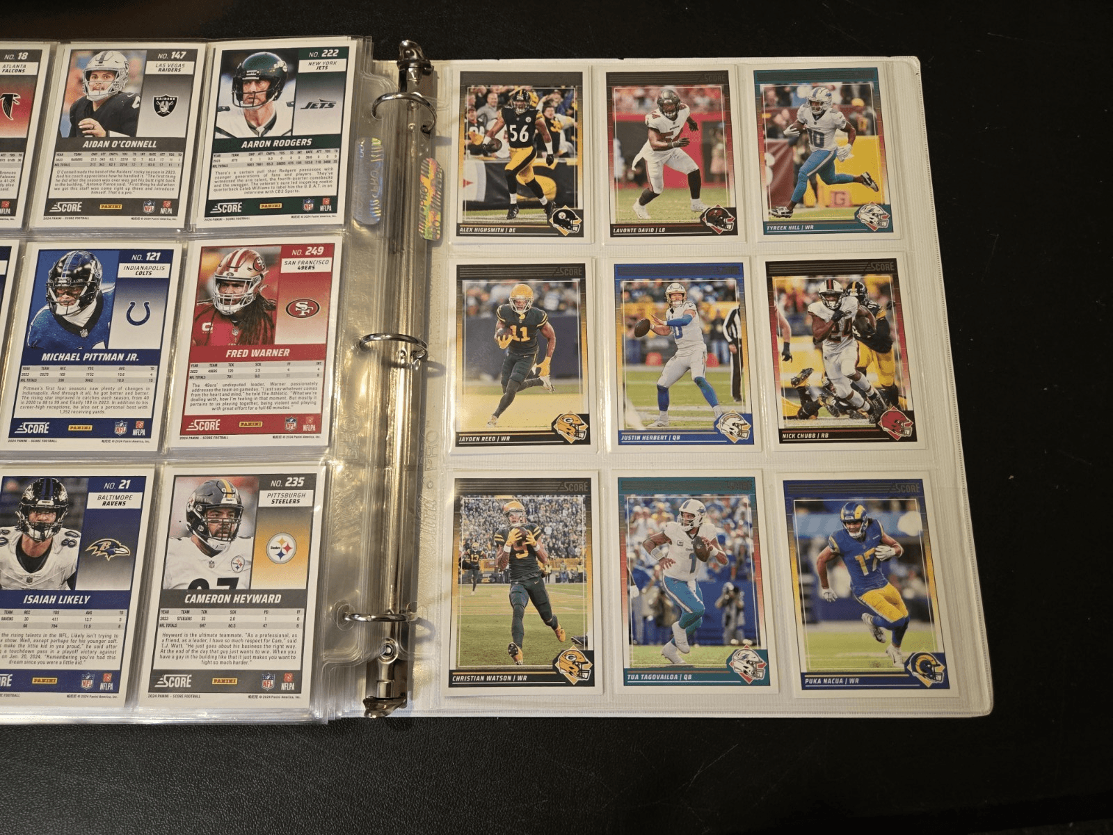 2024 Score Football Binder Lot 250+ Cards Stars Legends Base 1" Album - Thumbnail 16