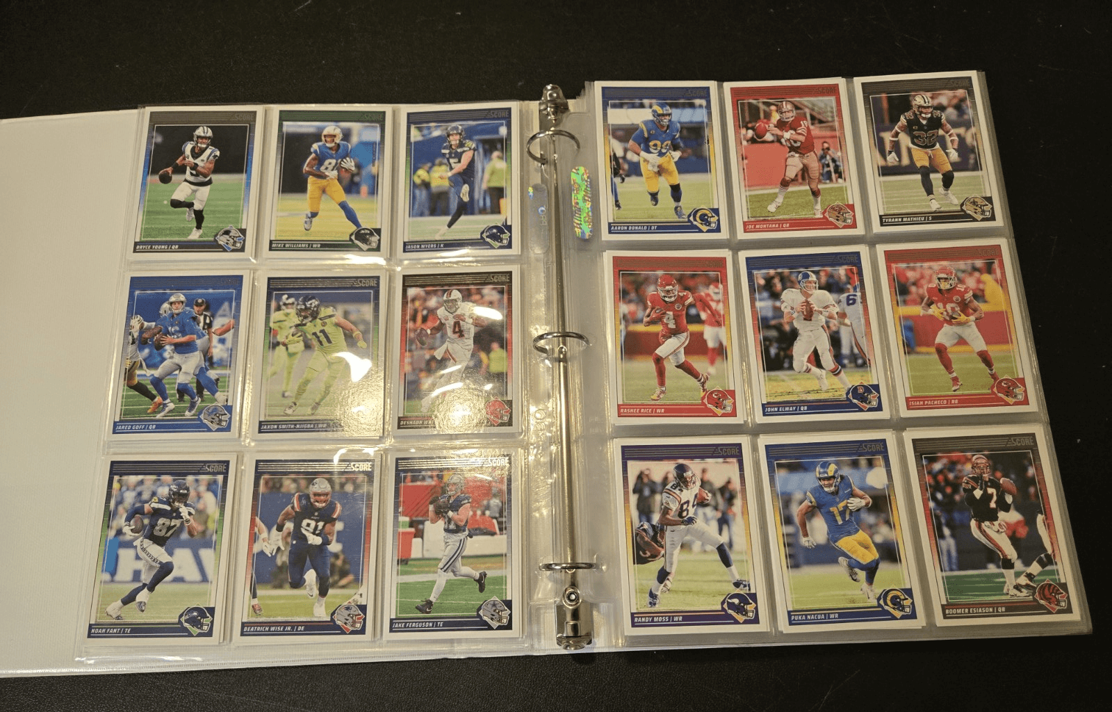2024 Score Football Binder Lot 250+ Cards Stars Legends Base 1" Album - Thumbnail 6