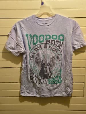 Call Your Mother Shirt Mens L Voodoo Rock Festival 1966 Graphic Lavender - Image 1