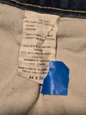 Dickies Jeans Mens 46 Carpenter Work Pants Blue Denim Heavy Duty 46x30 Relaxed - Thumbnail 2