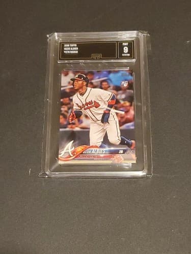 ozzie albies rookie card Graded With 9 Mint By GMA - Image 1