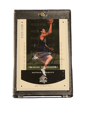 2002-03 SP Authentic Nikoloz Tskitishvili Rookie Autograph 0329/1500 Denver - Image 1