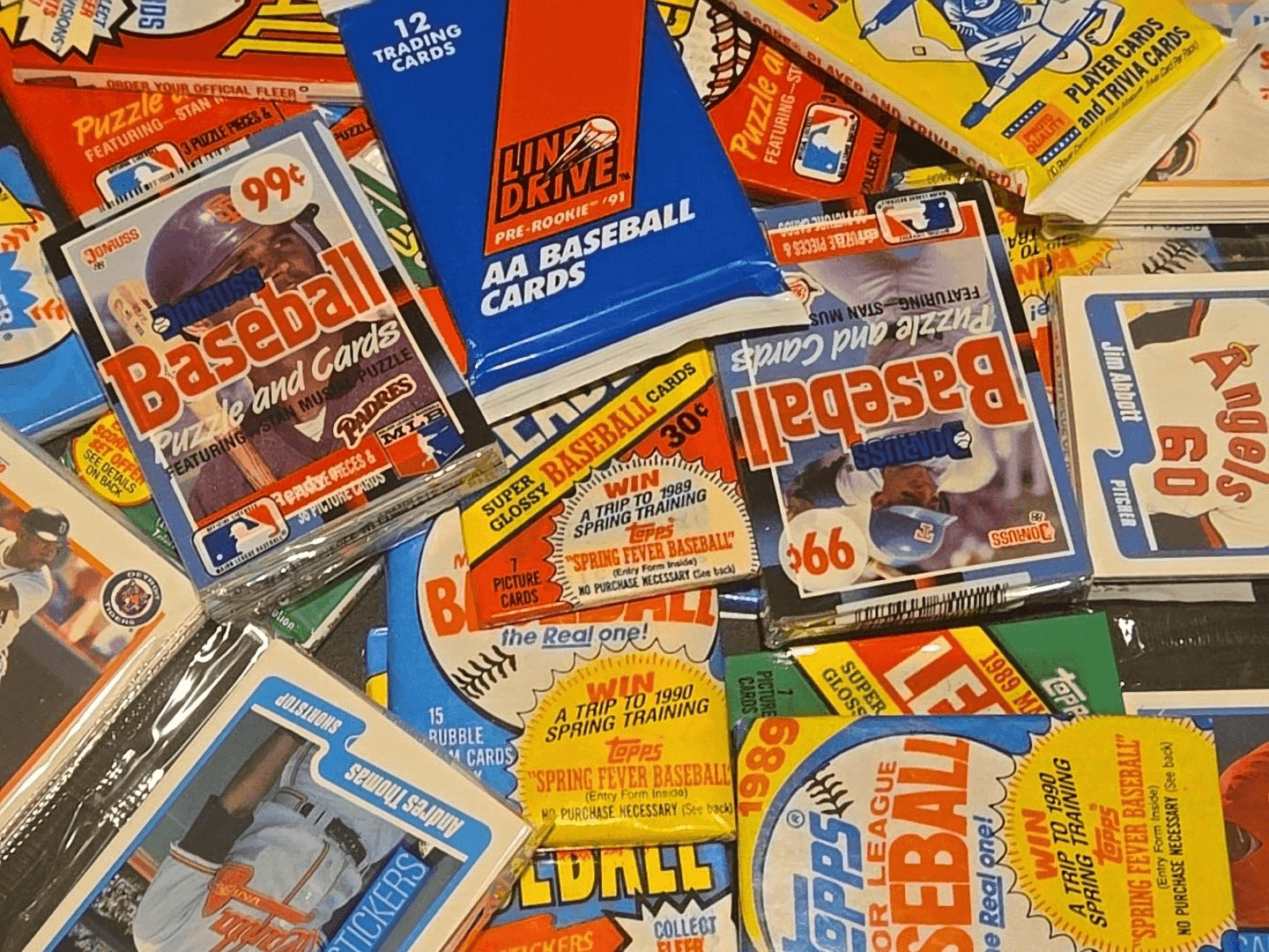 lot of 10 Vintage baseball card packs - Image 1