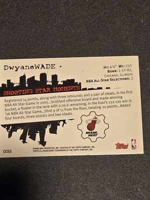 2006-07 Topps #CCS2 Dwyane Wade Clutch City Stars - Thumbnail 2