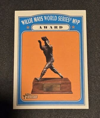 2021 Topps Heritage #367 Willie Mays World Series MVP Award - Image 1