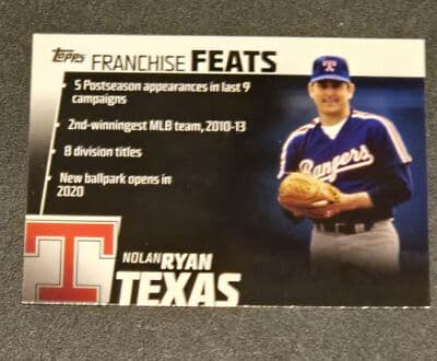 2019 Topps #FF-25 Nolan Ryan Franchise Feats - Image 1