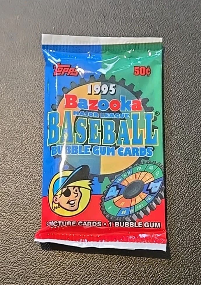 1995-1996 Lot Of 4 Bazooka MLB Packs 2 1995 And 1 1996 - Thumbnail 2