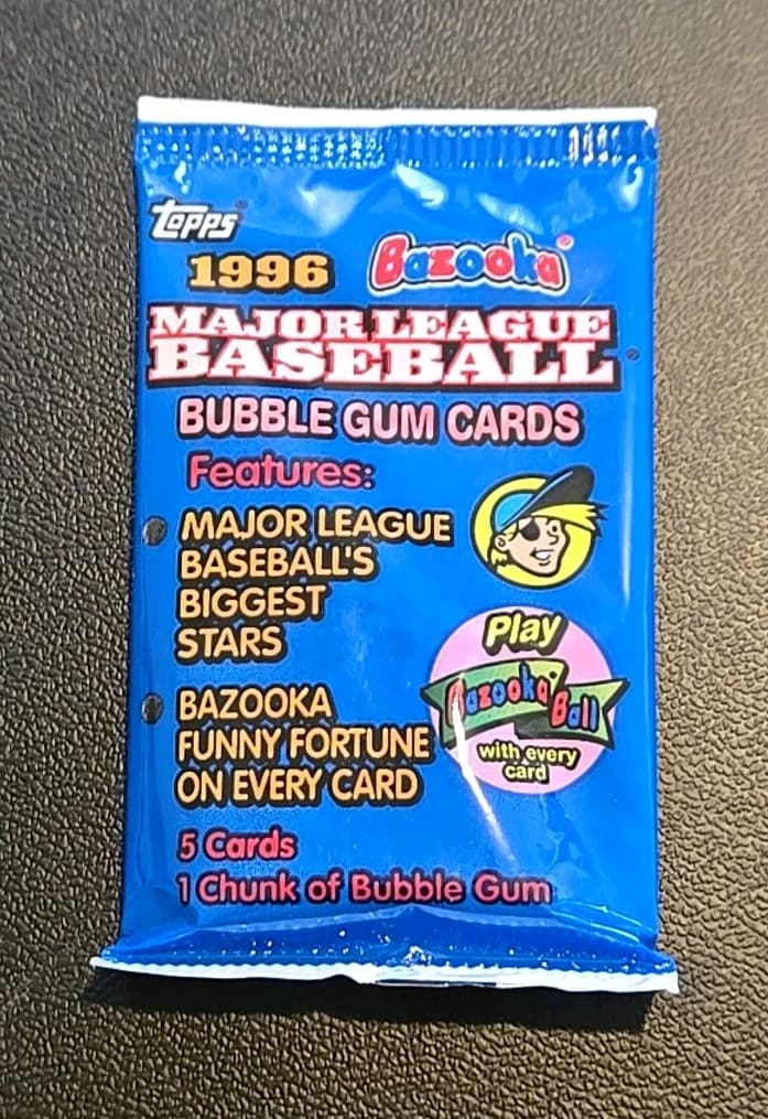 1995-1996 Lot Of 4 Bazooka MLB Packs 2 1995 And 1 1996 - Thumbnail 3