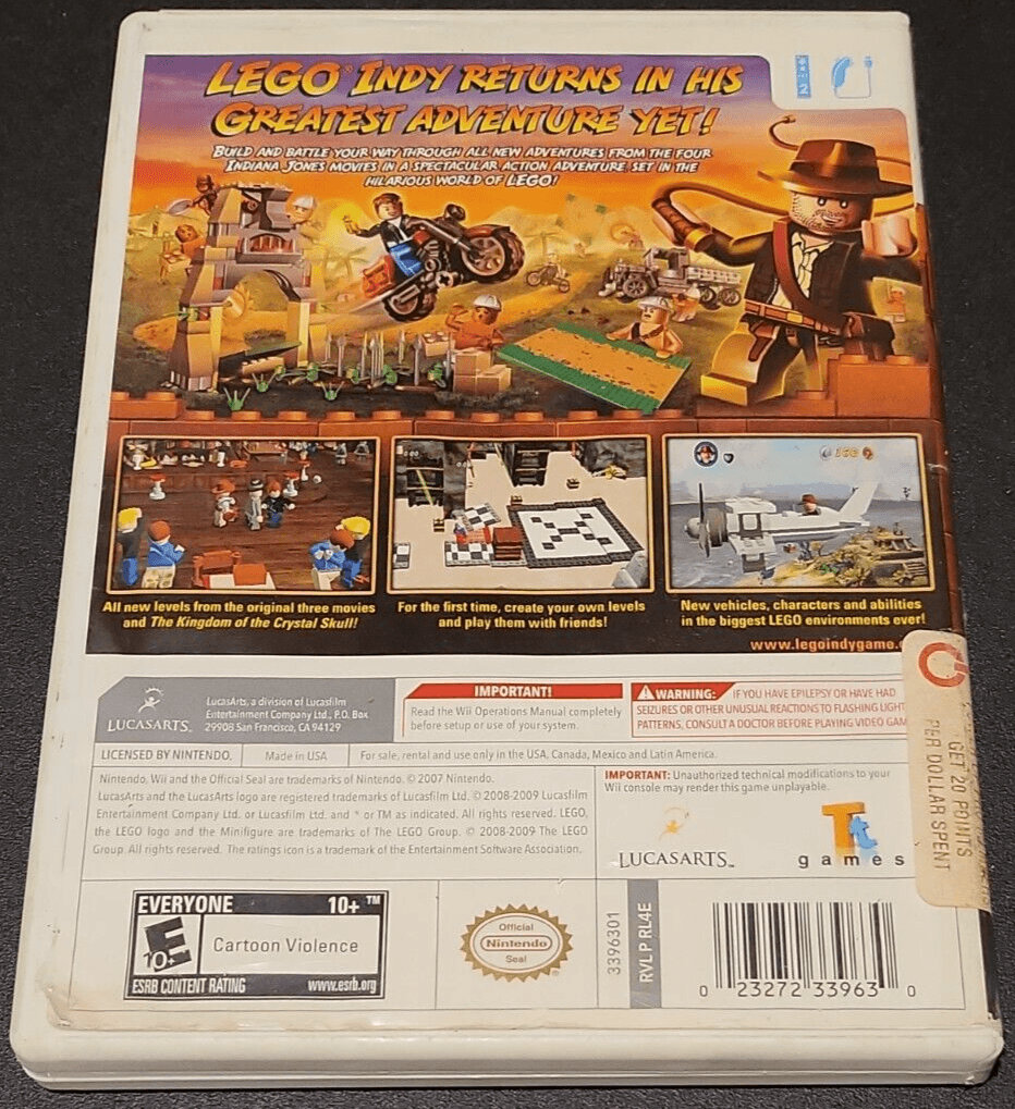 Lego Star Wars And Lego Indiana Jones 2 For Nintendo Wii lot of 2 - Thumbnail 2