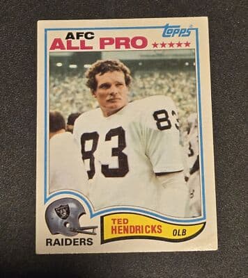 1982 Topps #190 Ted Hendricks - Image 1