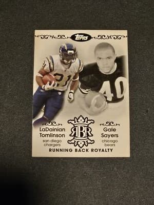 2007 Topps #RBR-ST LaDainian Tomlinson / Gale Sayers Running Back Royalty - Image 1
