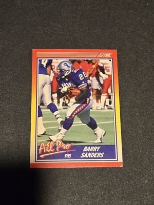 1990 Score #580 Barry Sanders - Image 1