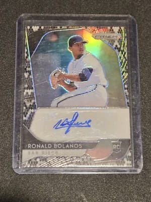 2020 Panini Prizm #RA-RB Ronald Bolanos Rookie Autographs Snake Skin Prizm #/35 - Image 1