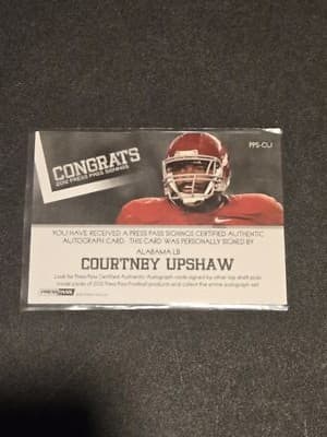 2012 Press Pass #PPS-CU Courtney Upshaw Autographs Gold #/199 - Thumbnail 2