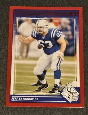 2024 Score #125 Jeff Saturday Red - Image 1
