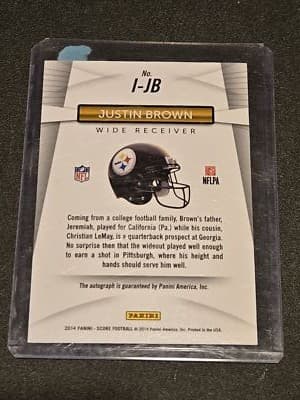 2014 Score #I-JB Justin Brown Inscriptions - Thumbnail 2