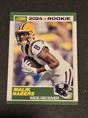 2024 Score #5 Malik Nabers 35th Anniversary Rookies Red - Image 1