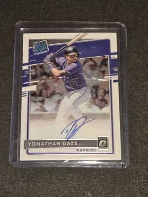 2020 Donruss Optic #RRS-YD Yonathan Daza Rated Rookies Signatures - Image 1