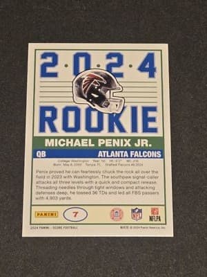 2024 Score #7 Michael Penix Jr. 35th Anniversary Rookies - Thumbnail 2