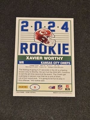 2024 Score #1 Xavier Worthy 35th Anniversary Rookies - Thumbnail 2