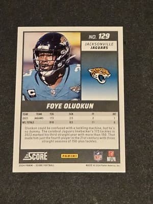 2024 Score #129 Foye Oluokun Red - Thumbnail 2