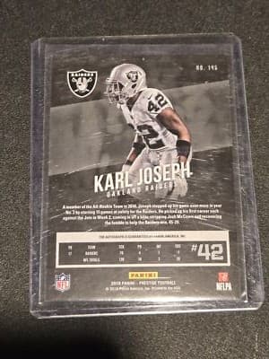 2018 Panini Prestige #145 Karl Joseph Veteran Signatures - Thumbnail 2
