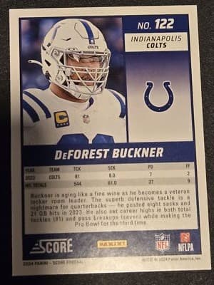2024 Score #122 DeForest Buckner Red - Thumbnail 2