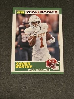 2024 Score #1 Xavier Worthy 35th Anniversary Rookies Red - Image 1